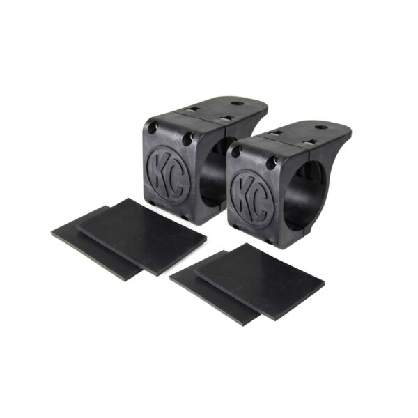 KC Hilites Bracket Set - Tube Clamp Light Mount - Rubber Adjustment Shims - 2.25 in - 2.5 in