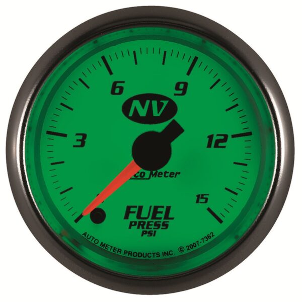 2-1/16 in. FUEL PRESSURE, 0-15 PSI, NV