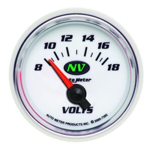 2-1/16 in. VOLTMETER, 8-18V, NV