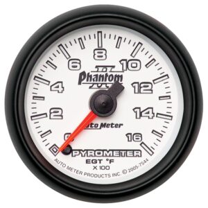 2-1/16 in. PYROMETER, 0-1600 Fahrenheit, PHANTOM II