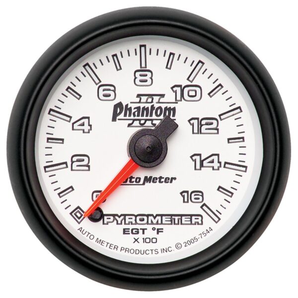 2-1/16 in. PYROMETER, 0-1600 Fahrenheit, PHANTOM II