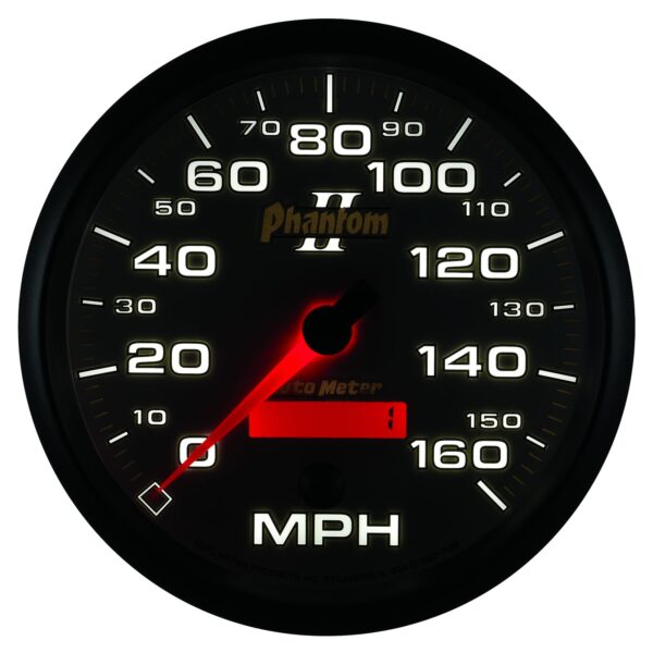 5 in. SPEEDOMETER, 0-160 MPH, PHANTOM II