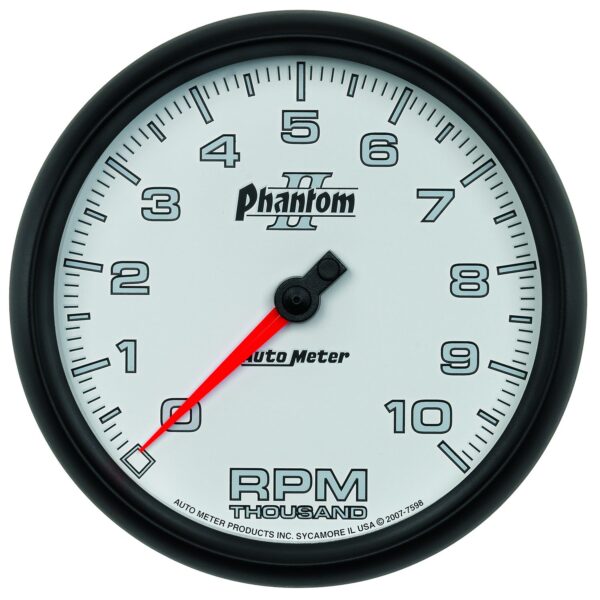 5 in. IN-DASH TACHOMETER, 0-10,000 RPM, PHANTOM II