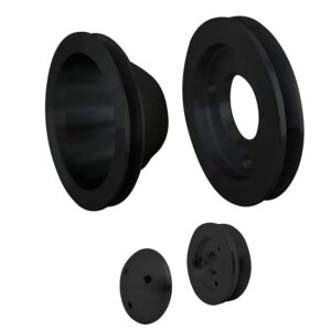 Big Block Chevy High Flow V-Belt Pulley Kit - SWP - 1V - Black