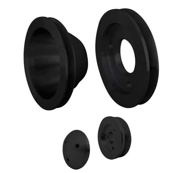 Big Block Chevy High Flow V-Belt Pulley Kit - SWP - 1V - Black