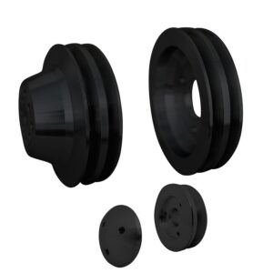 Big Block Chevy High Flow V-Belt Pulley Kit - SWP - 2V - Black