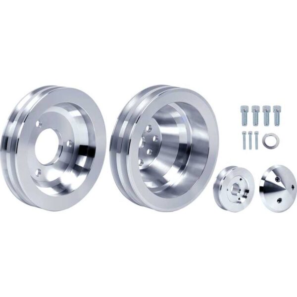 Big Block Chevy High Flow V-Belt Pulley Kit - SWP - 2V