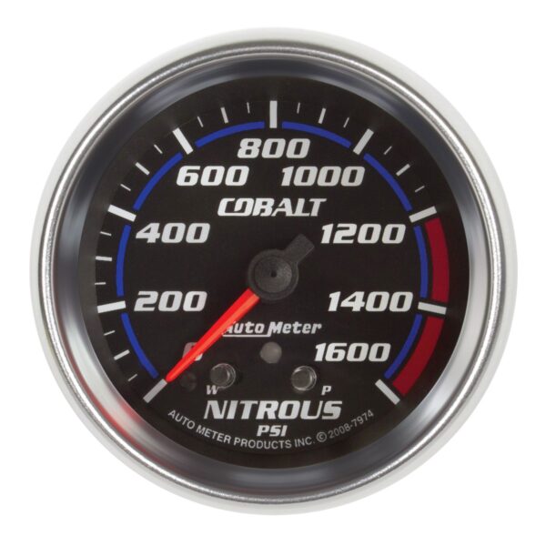 2-5/8 in. NITROUS PRESSURE, 0-1600 PSI, COBALT