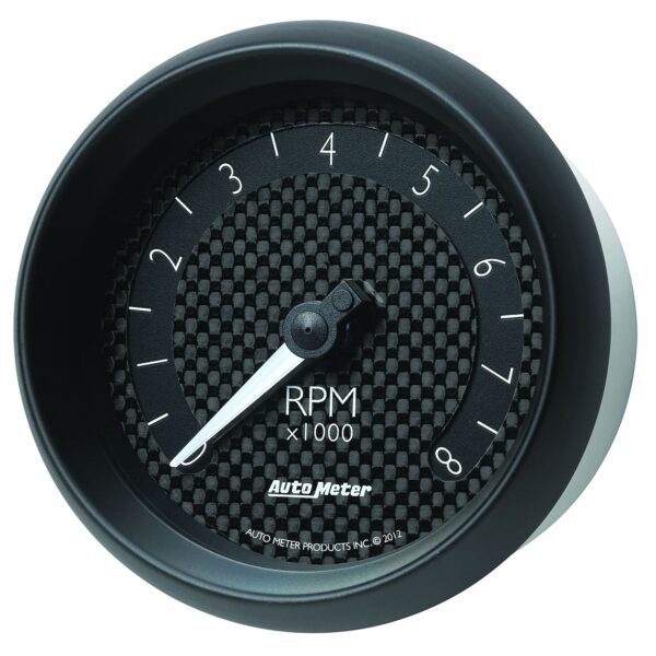 3-3/8 in. IN-DASH TACHOMETER, 0-8,000 RPM, GT