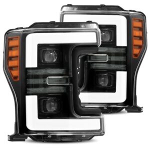 AlphaRex-Projector Headlights Plank Style Design Gloss Black