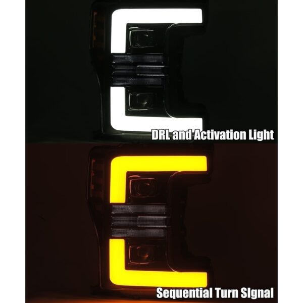 AlphaRex-Projector Headlights Plank Style Design Gloss Black