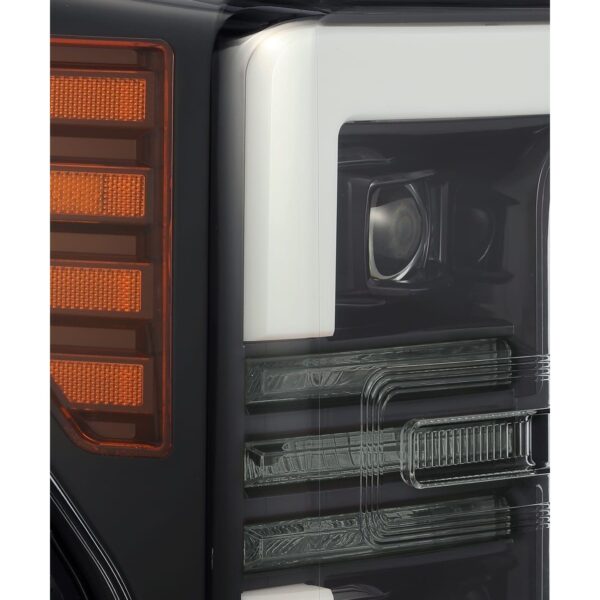 AlphaRex-Projector Headlights Plank Style Design Gloss Black