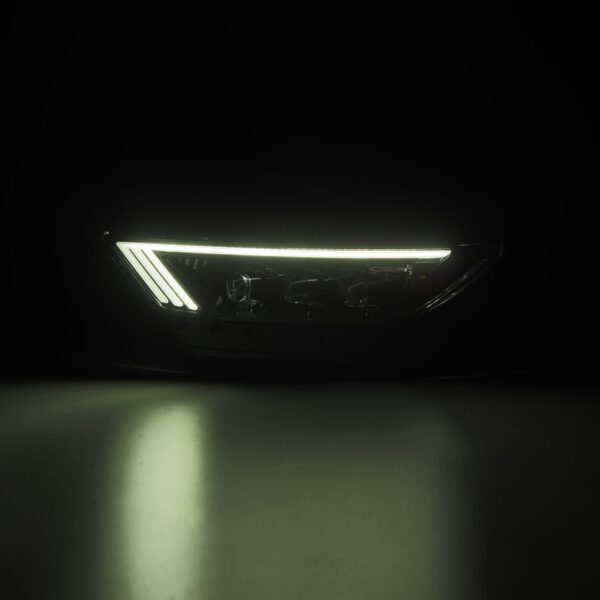 AlphaRex-15-17 Ford Mustang/18-20 Mustang Shelby LED Projector Headlights in Jet Black