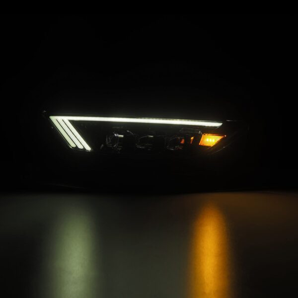 AlphaRex-15-17 Ford Mustang/18-20 Mustang Shelby LED Projector Headlights in Jet Black