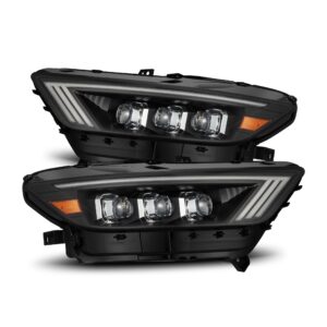 AlphaRex-15-17 Ford Mustang/18-20 Mustang Shelby LED Projector Headlights in Black