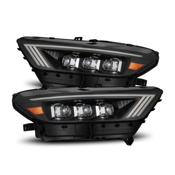 AlphaRex-15-17 Ford Mustang/18-20 Mustang Shelby LED Projector Headlights in Black