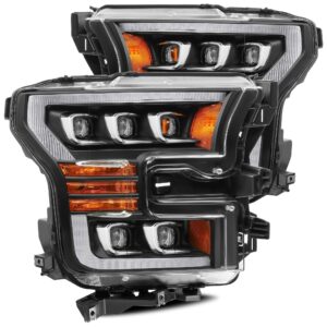 AlphaRex-LED Projector Headlights Plank Style Design Matte Black