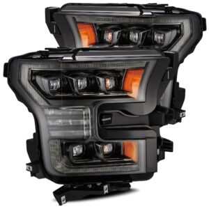 AlphaRex-LED Projector Headlights Plank Style Design Midnight Black