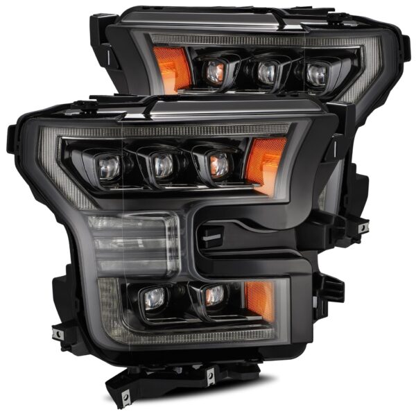 AlphaRex-LED Projector Headlights Plank Style Design Midnight Black