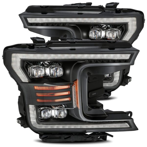 AlphaRex-LED Projector Headlights Plank Style Design Matte Black