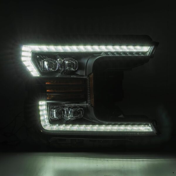 AlphaRex-LED Projector Headlights Plank Style Design Matte Black