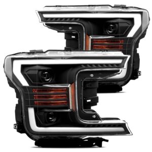 AlphaRex-Projector Headlights Plank Style Design Matte Black