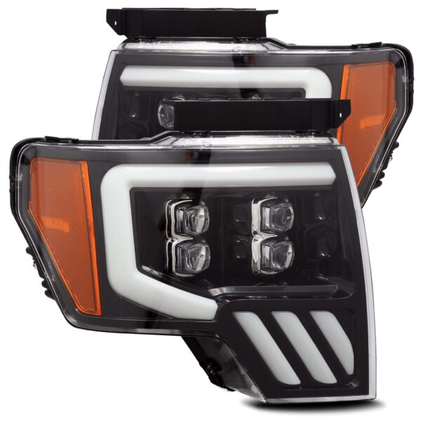 AlphaRex-LED Projector Headlights Plank Style Design Gloss Black