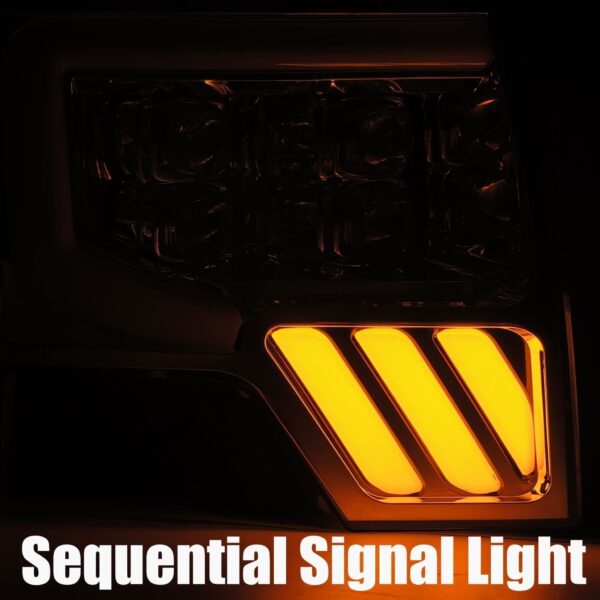 AlphaRex-LED Projector Headlights Plank Style Design Black
