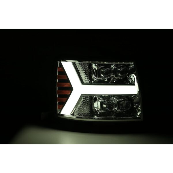 AlphaRex-LED Projector Headlights Plank Style Design Chrome