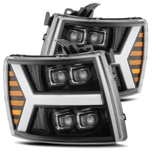 AlphaRex-LED Projector Headlights Plank Style Design Gloss Black
