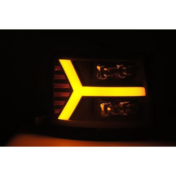 AlphaRex-LED Projector Headlights Plank Style Design Black