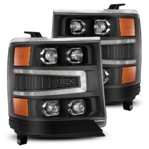 AlphaRex-LED Projector Headlights in Black