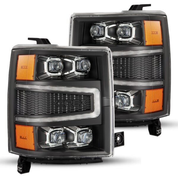 AlphaRex-LED Projector Headlights in Black