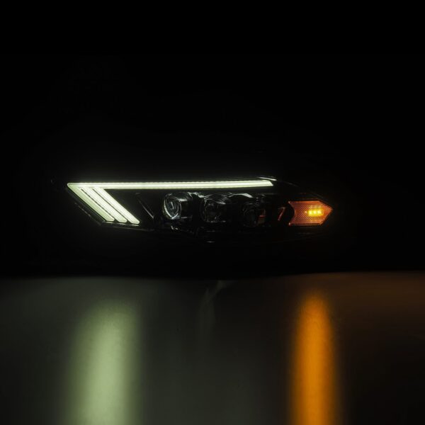 AlphaRex-18-23 Ford Mustang LED Projector Headlights in Alpha Black