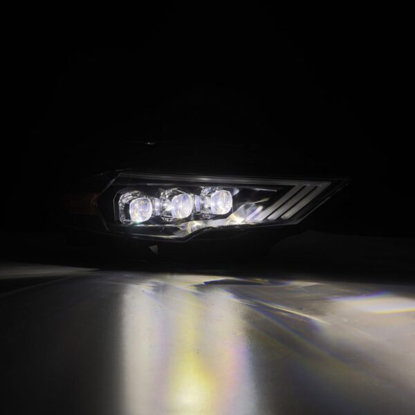 AlphaRex-18-23 Ford Mustang LED Projector Headlights in Black