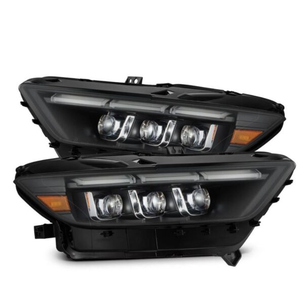 AlphaRex-15-17 Ford Mustang/18-20 Mustang Shelby LED Projector Headlights in Black