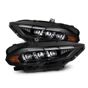 AlphaRex-18-23 Ford Mustang LED Projector Headlights in Black