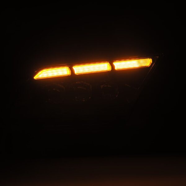 AlphaRex-13-14 Ford Mustang LED Projector Headlights in Alpha-Black