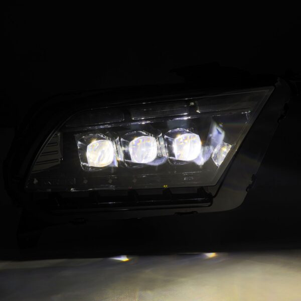 AlphaRex-13-14 Ford Mustang LED Projector Headlights in Alpha-Black