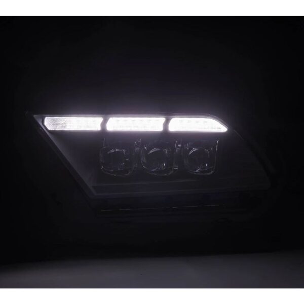 AlphaRex-10-12 Ford Mustang LED Projector Headlights in Black
