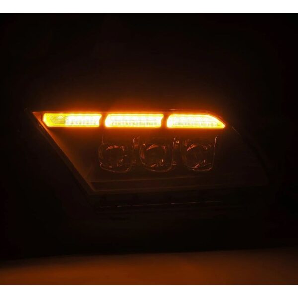 AlphaRex-10-12 Ford Mustang LED Projector Headlights in Black