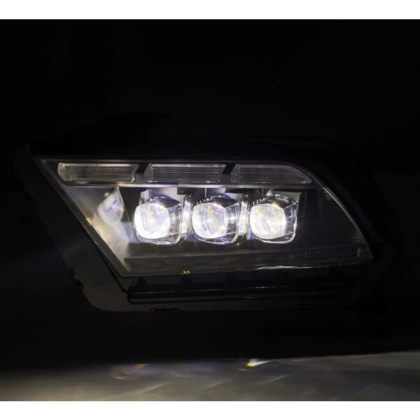 AlphaRex-10-12 Ford Mustang LED Projector Headlights in Black