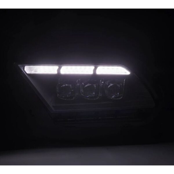 AlphaRex-10-12 Ford Mustang LED Projector Headlights in Alpha-Black