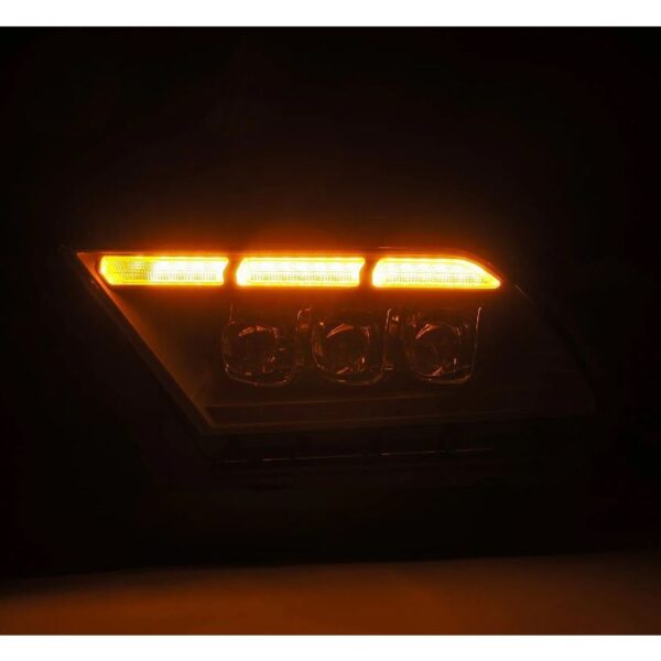 AlphaRex-10-12 Ford Mustang LED Projector Headlights in Alpha-Black