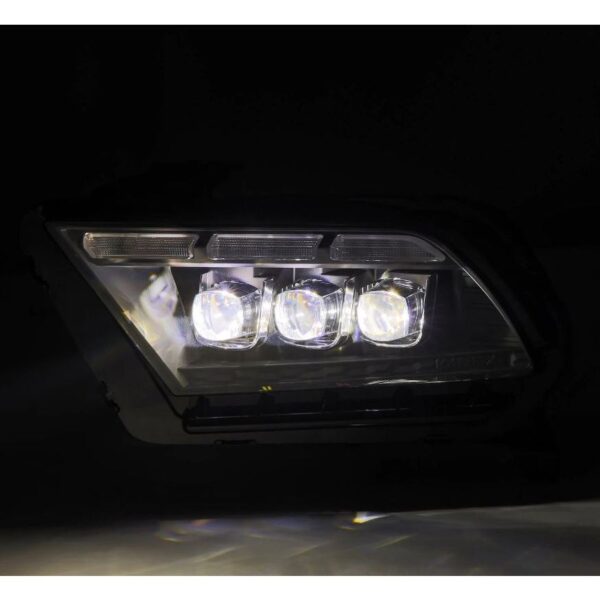 AlphaRex-10-12 Ford Mustang LED Projector Headlights in Alpha-Black