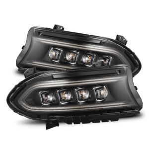 AlphaRex-15-23 Dodge Charger LED Projector Headlights in Black