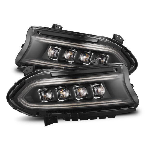 AlphaRex-15-23 Dodge Charger LED Projector Headlights in Black