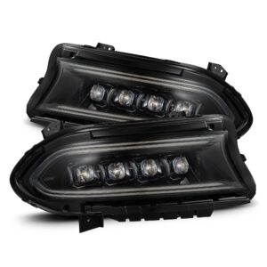 AlphaRex-15-23 Dodge Charger LED Projector Headlights in Alpha-Black