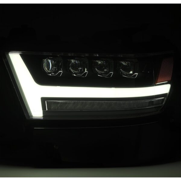 AlphaRex-LED Projector Headlights Plank Style Design Matte Black