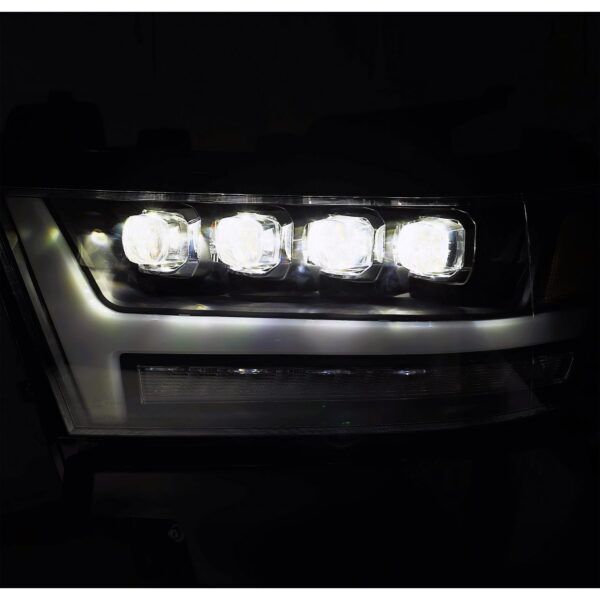 AlphaRex-LED Projector Headlights Plank Style Design Matte Black